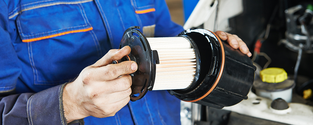 replacing of motor oil or fuel filter