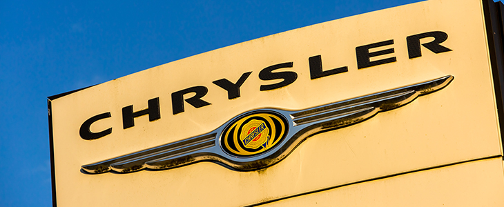 chrysler sign with blue sky