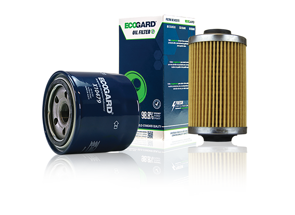 ecogard conventional oil filters product collage for ecogard.com/products/automotive-filters/conventional-oil-filters/