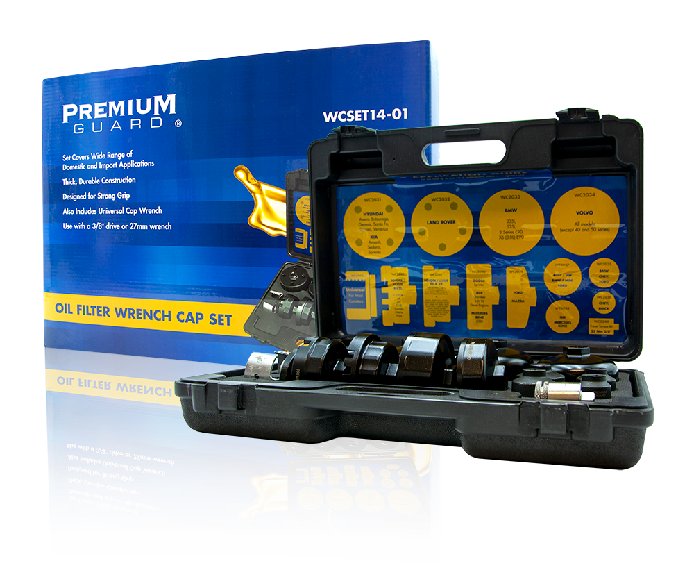 premium guard oil filter cap wrench kit wcset14-01